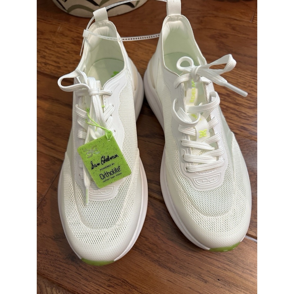 Sam Edelman Sarita Womens 7.5 M White Mesh Ortholite Sneaker Shoes NWT